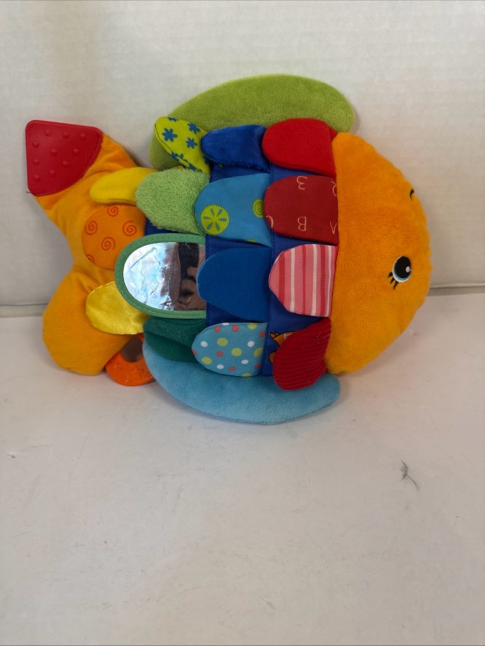 kids FLIP FISH Plush Baby Sensory Learning Crinkle Toy